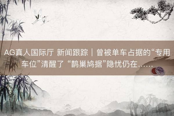 AG真人国际厅 新闻跟踪｜曾被单车占据的“专用车位”清醒了 “鹊巢鸠据”隐忧仍在……