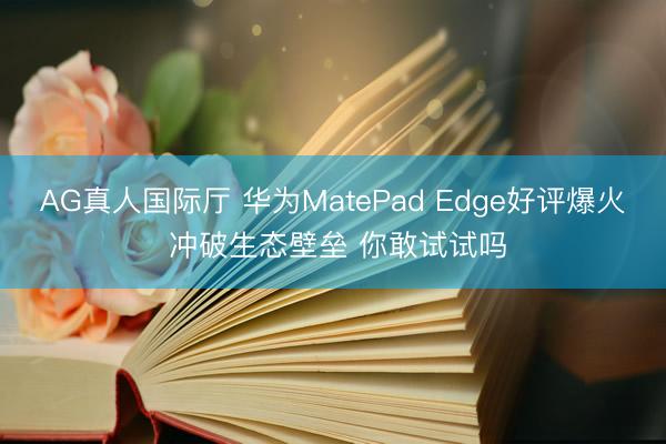 AG真人国际厅 华为MatePad Edge好评爆火 冲破生态壁垒 你敢试试吗