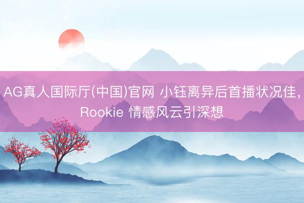 AG真人国际厅(中国)官网 小钰离异后首播状况佳，Rookie 情感风云引深想