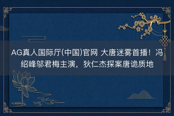 AG真人国际厅(中国)官网 大唐迷雾首播！冯绍峰邬君梅主演，狄仁杰探案唐诡质地