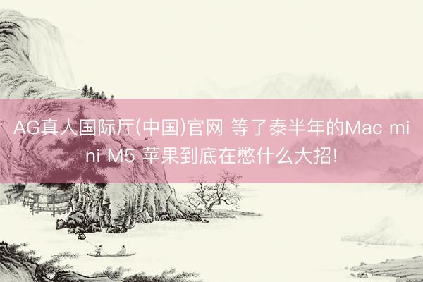 AG真人国际厅(中国)官网 等了泰半年的Mac mini M5 苹果到底在憋什么大招!